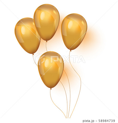 Set of shiny golden balloons for your design Set of shiny golden balloons for your design 58984739