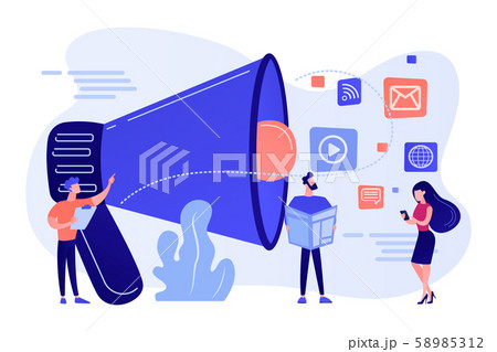 Push advertising concept vector illustration. Push advertising concept vector illustration. 58985312