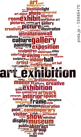Art exhibition word cloud Art exhibition word cloud 58986470