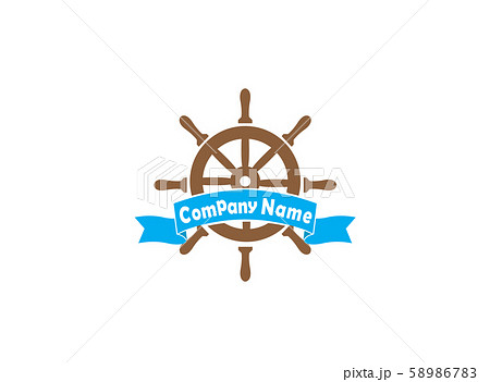 ship wheel with a banner for logo design ship wheel with a banner for logo design 58986783