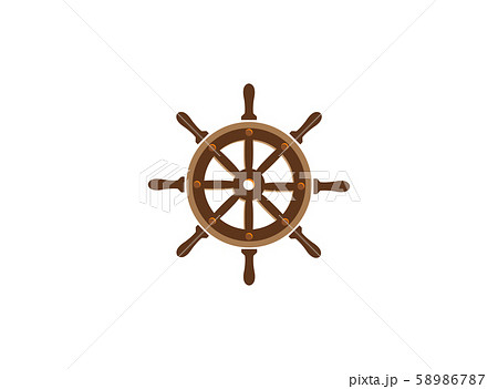 ship wheel marine for logo design illustration on 58986787