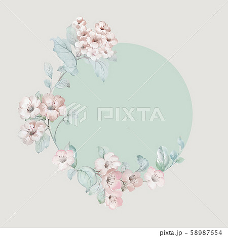 透明水彩 水彩画 花 58987654