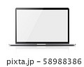 ノートパソコンの画面合成用素材 58988386