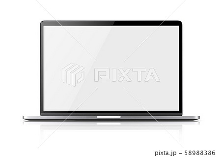 ノートパソコンの画面合成用素材の写真素材 [58988386] - PIXTA