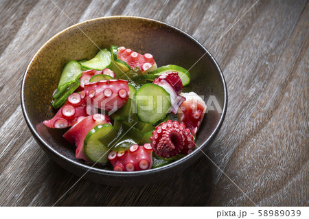 タコとキュウリの酢の物 58989039