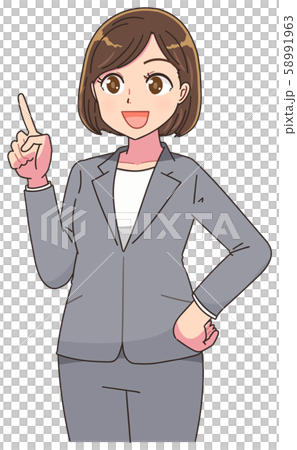 西裝女商務老師動漫 58991963