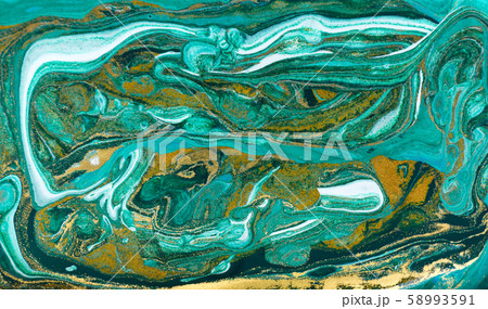 Green and gold ripple of agate background. Golden powder marble texture. Green and gold ripple of agate background. Golden powder marble texture. 58993591