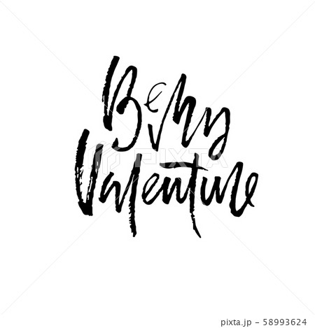 Be my Valentine. Valentine s typography. Vector illustration of Valentine Greeting Card with heart Be my Valentine. Valentine s typography. Vector illustration of Valentine Greeting Card with heart 58993624