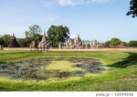 Buddha on a stone platform 58994646