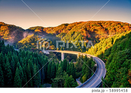 島根県　おろちループと紅葉 58995458