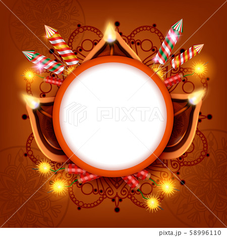 Diwali Lanterns Circle Frame Diwali Lanterns Circle Frame 58996110