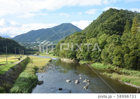 鳥沢駅(新桂川橋梁)付近の桂川 鳥沢駅(新桂川橋梁)付近の桂川 58996731
