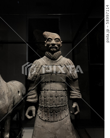 Warrior soldier figures from Qin Emperor mausoleum museum in Xian, China 58997114