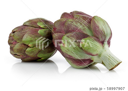 Fresh artichoke isolated on white background 58997907