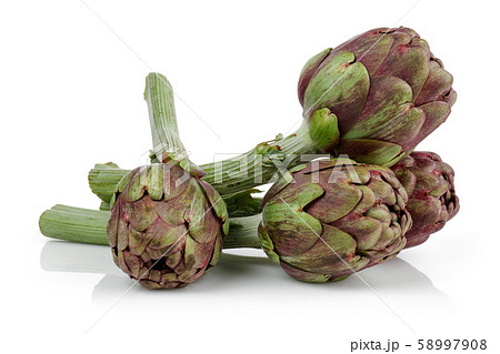 Fresh artichoke isolated on white background 58997908
