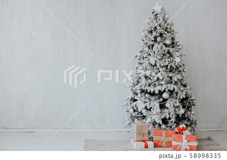 winter Christmas new year tree gifts home 58998335