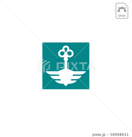 key wings logo design vector icon isolated 58998631