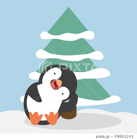 funny penguin cartoon confuse with tree funny penguin cartoon confuse with tree 59001241