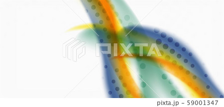 Trendy abstract wave blur pattern, multicolored lines on white background for wallpaper design 59001347
