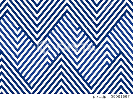 Abstract blue striped line serrated pattern on 59001697