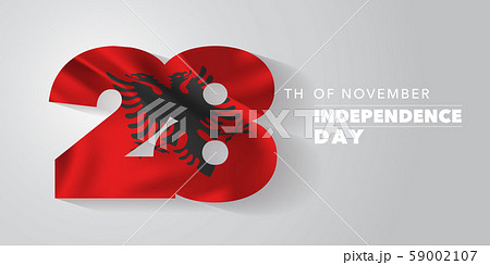 Albania happy independence day vector banner, greeting card 59002107