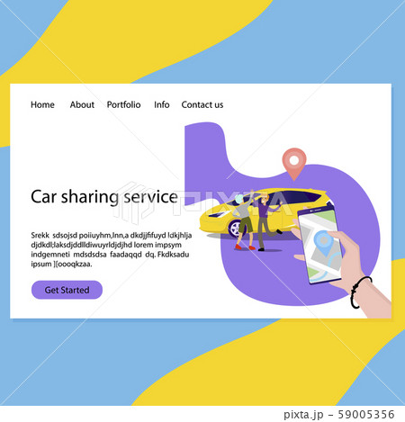 Car sharing service web page landing 59005356