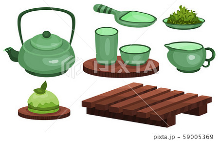 Tea Ceremony Vector Icons Set. Chinese Mate Drinking Process 59005369