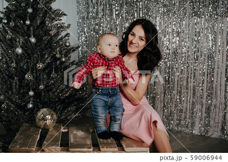 Mom and little baby boy. Happy family 59006944