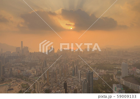 19 Oct 2019, top view kowloon at kowloon city 19 Oct 2019, top view kowloon at kowloon city 59009133