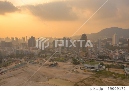 19 Oct 2019, view of building block in city 19 Oct 2019, view of building block in city 59009172