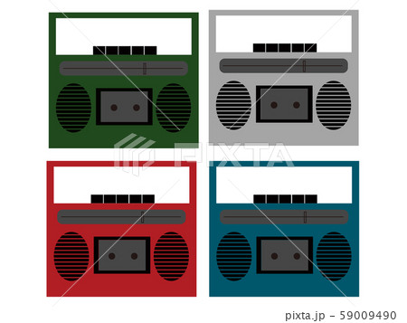 カセットプレーヤーのイラスト素材