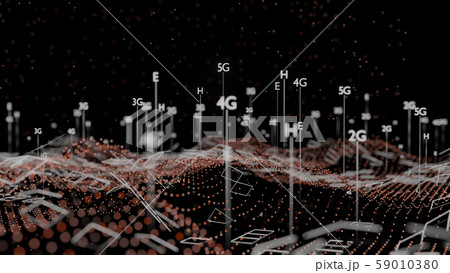 Abstract 3D illustration represent 5G, 4G, 3G, 2G mobile technology Abstract 3D illustration represent 5G, 4G, 3G, 2G mobile technology 59010380