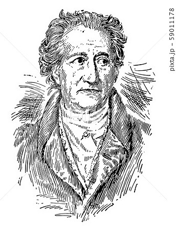 Johann Wolfgang von Goethe vintage illustration. Johann Wolfgang von Goethe vintage illustration. 59011178