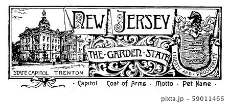 The state banner of New Jersey the garden state The state banner of New Jersey the garden state 59011466
