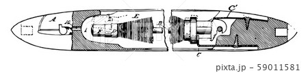 Shuttle Loom vintage illustration. Shuttle Loom vintage illustration. 59011581