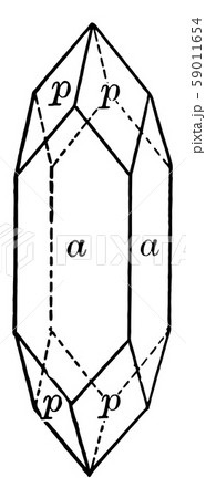 Apophyllite vintage illustration. 59011654