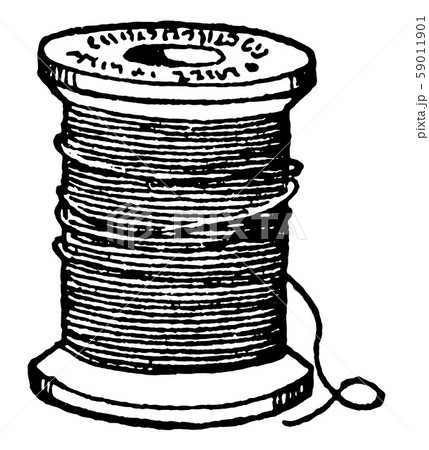 Bobbin of Thread, it's a spindle or cylinder, 59011901