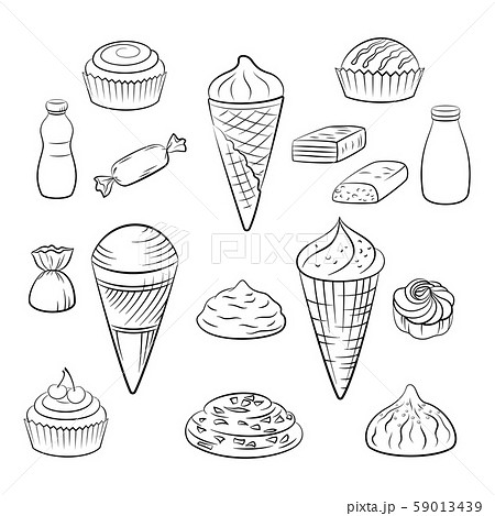 Sweet Food Pictograms 59013439