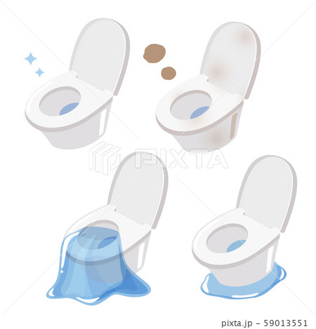 トイレの故障イラストセット トイレの故障イラストセット 59013551