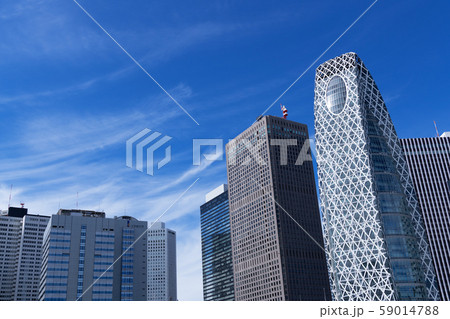 都市風景　東京都　新宿副都心の高層ビル群 59014788