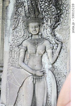 王妃のレリーフ バイヨン寺院 王妃のレリーフ バイヨン寺院 59015239