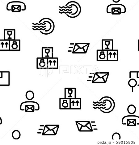 Post Company Vector Seamless Pattern 59015908