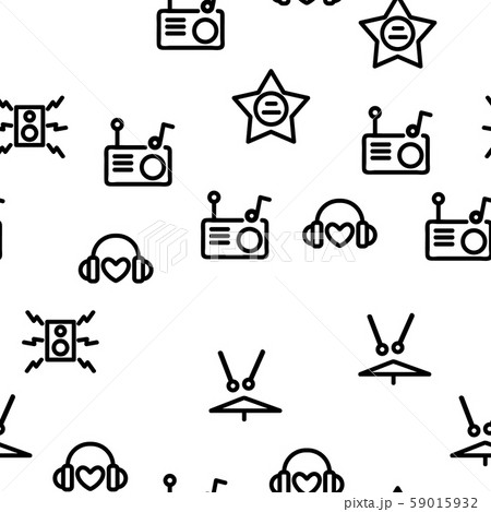 Rock And Roll Vector Seamless Pattern 59015932