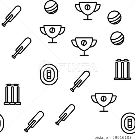Cricket Vector Seamless Pattern 59016108