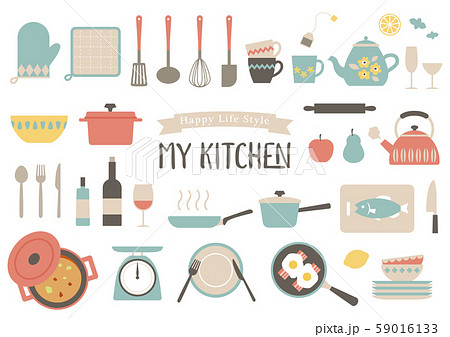 キッチンツール イラストセット キッチンツール イラストセット 59016133