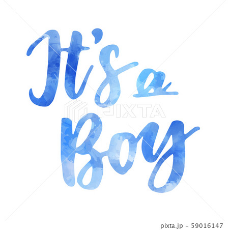 It's a boy watercolor lettering 59016147