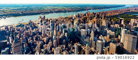 Aerial view of Manhattan New York 59016922