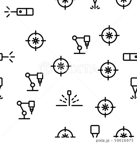 Laser Beam Vector Seamless Pattern 59016975