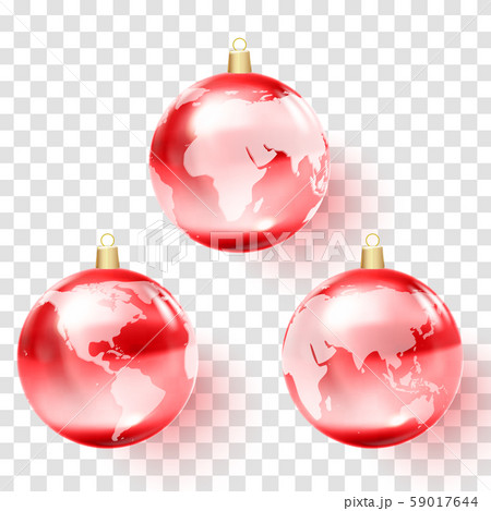 Earth globe 3D icon, glossy planet, vector 59017644