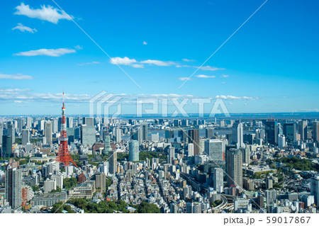 【都市風景】　港区から見た東京 59017867